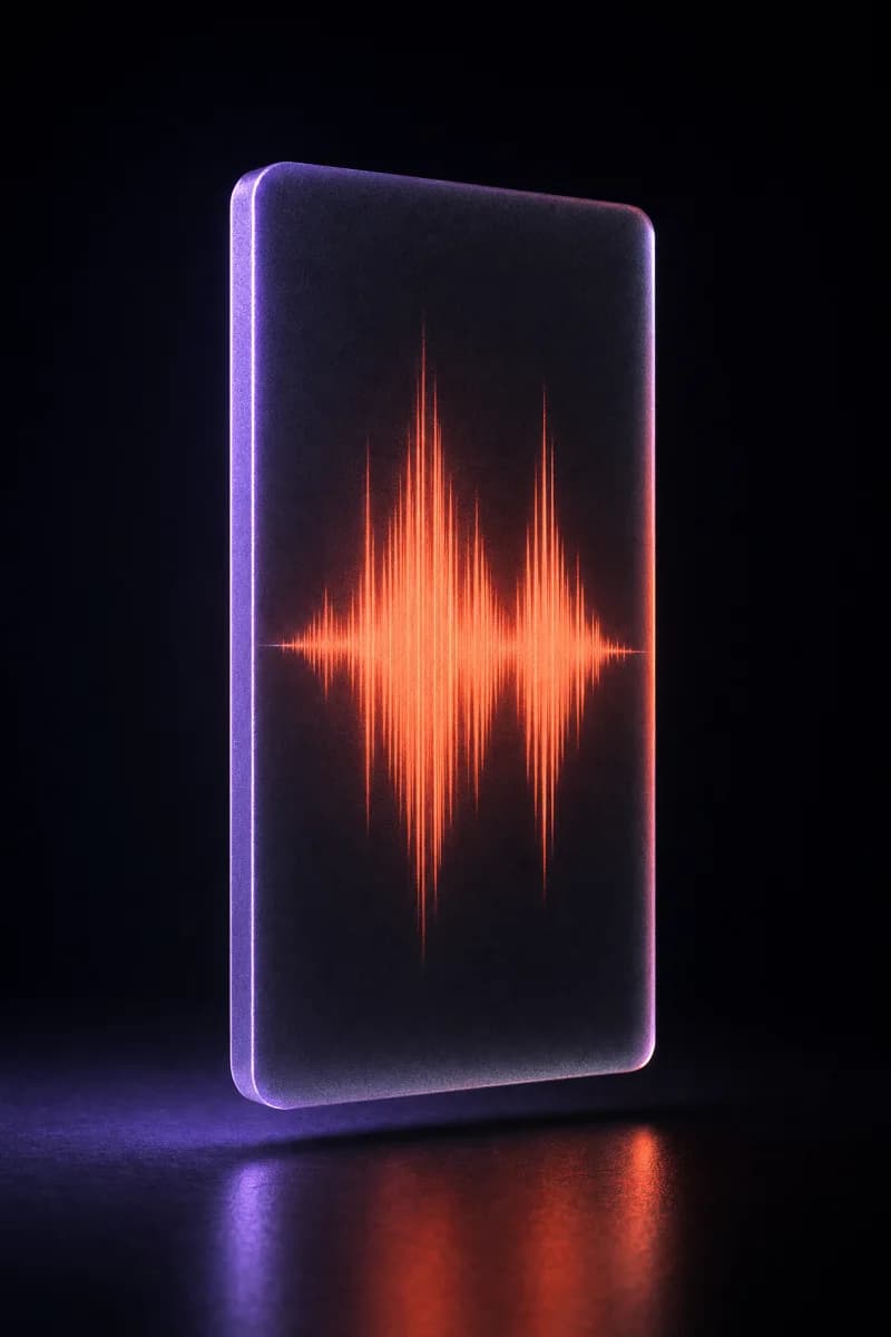 A waveform of your recording held in glass